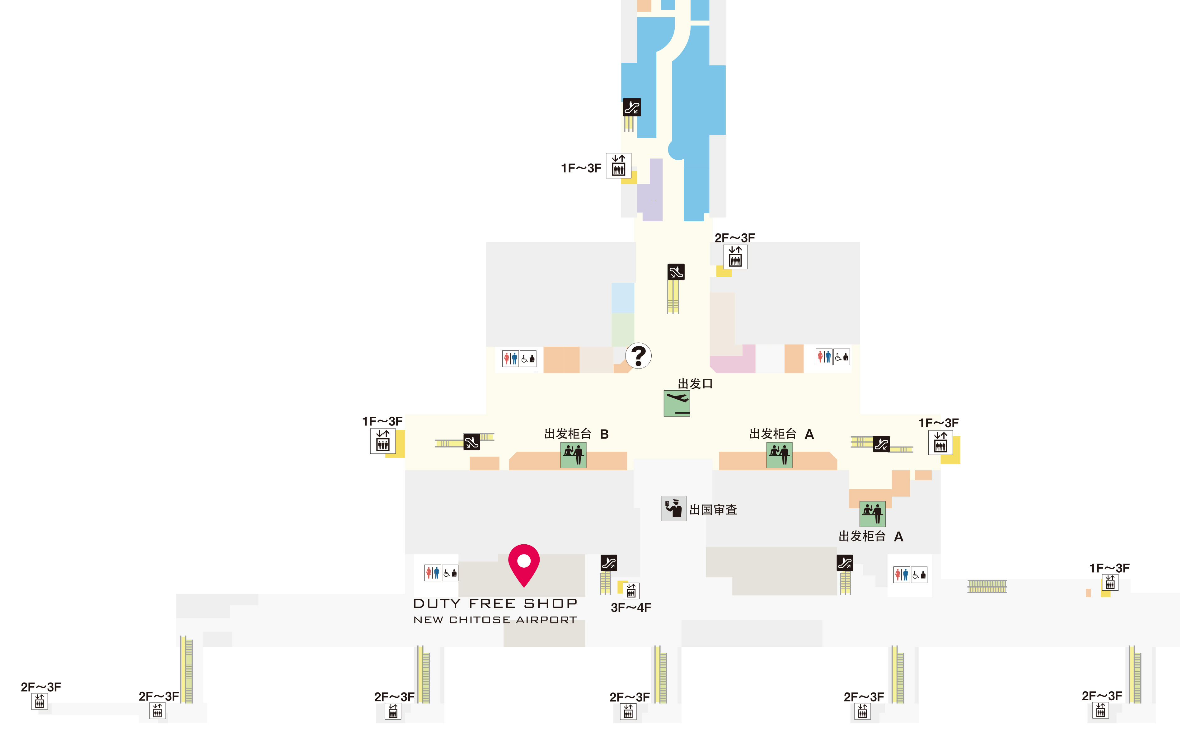 第1商店 机场内地图