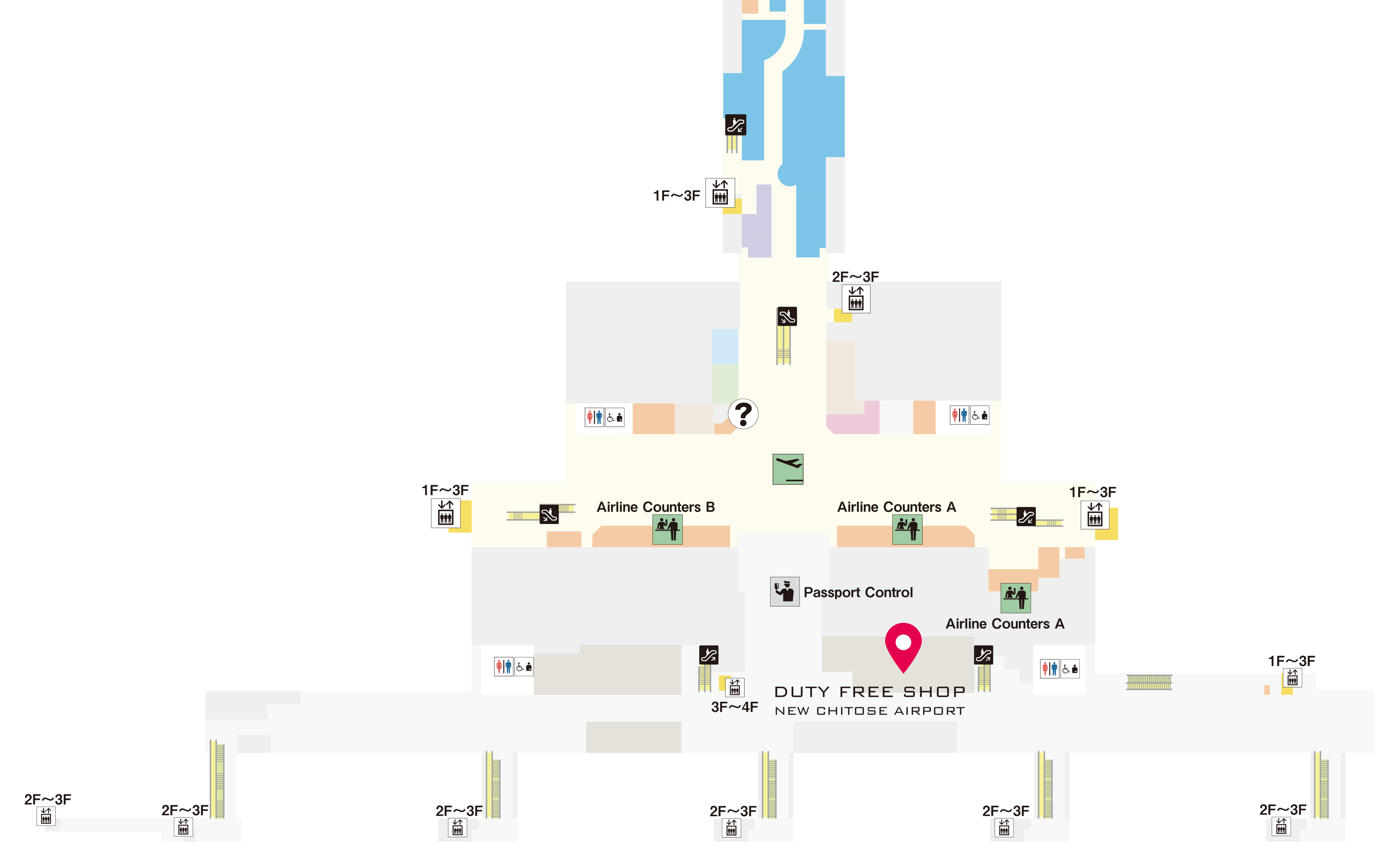General shop Map of the airport